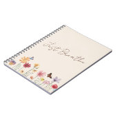 シンプルカラフルWildflowers and Chairs Yoga ノートブック (左側)