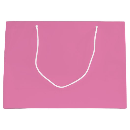 シンプルカラーピンク ラージペーパーバッグ (正面)