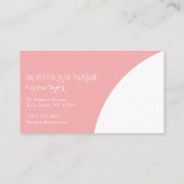 シンプルカラーブロックブティックピンクビジネスカード エンクロージャーカード (裏面)
