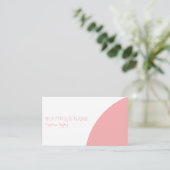 シンプルカラーブロックブティックピンクビジネスカード エンクロージャーカード (スタンド正面)