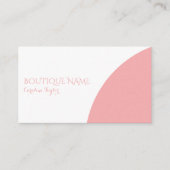 シンプルカラーブロックブティックピンクビジネスカード エンクロージャーカード (正面)