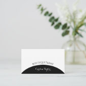 シンプルカラーブロックブティックブラックビジネスカード エンクロージャーカード (スタンド正面)