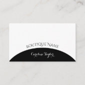 シンプルカラーブロックブティックブラックビジネスカード エンクロージャーカード (正面)