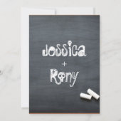 シンプルカルクボード結婚式招待状 招待状 (裏面)
