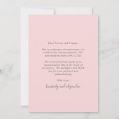 シンプルカレンダーピンク結婚ハートの日付の変更 案内状 (裏面)