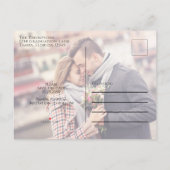 シンプルカレンダー写真オーバーレイミニマル6行 案内ポストカード (裏面)