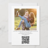 シンプルカレンダー書道2枚フォトQRコード セーブザデート (裏面)