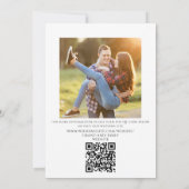 シンプルカレンダー書道2枚フォトQRコードInvi 招待状 (裏面)