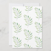 シンプルカンガルー水彩赤ちゃんシャワー 招待状 (裏面)