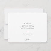 シンプルカントリー素朴クリスマスリース シーズンカード (裏面)