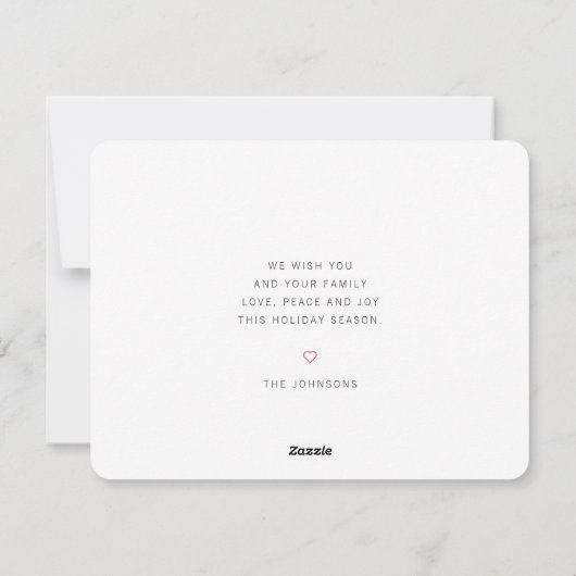 シンプルカントリー素朴クリスマスリース シーズンカード (裏面)