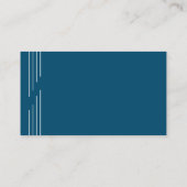 シンプルカートシルエットブルーゴルフインストラクター 名刺 (裏面)