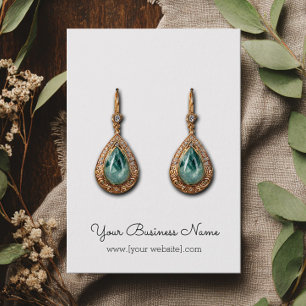 シンプルカードのキュラースクリプトカスタムイヤリング