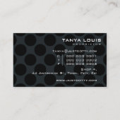 シンプルカードはっきりした水玉模様白黒 名刺 (裏面)