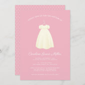 シンプルガウンカスタマイズ洗礼招待状 招待状 (正面/裏面)