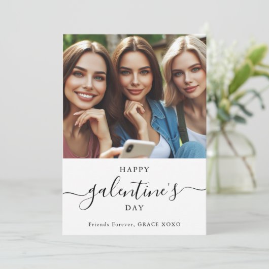 シンプルガレンティンの日の友だち永遠の写真 シーズンカード (スタンド正面)