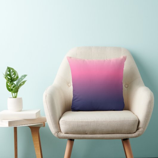 シンプルガーリーピンク紫の色のグラデーショングラデーション クッション (椅子)