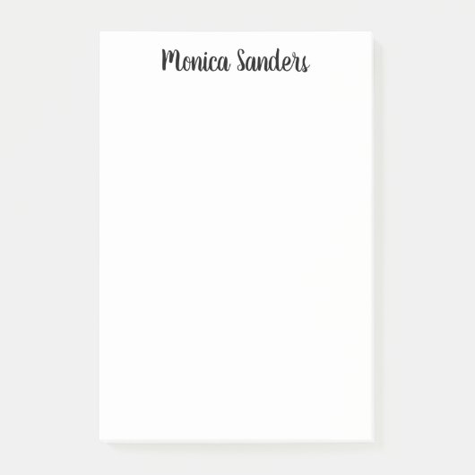 シンプルガーリーフェミニンモダンChic Black Script ポストイット (正面)