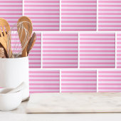 シンプルガーリーモダンピストライプク タイル