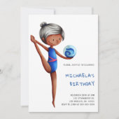 シンプルガール新体操バースデーパーティー 招待状 (正面)