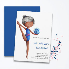 シンプルガール新体操バースデーパーティー 招待状