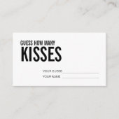 シンプルキスブライダルシャワーゲーム エンクロージャーカード (正面)