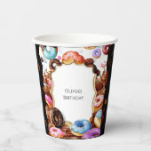 シンプルキッズドーナツ誕生日 紙コップ (正面)