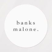 シンプルキッズネーム防水服 ラベル (デザイン1)