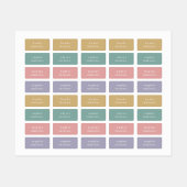 シンプルキッズネーム防水服 ラベル (シート)