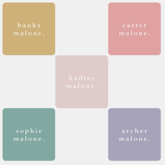 シンプルキッズネーム防水服 ラベル (グループ)