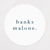 シンプルキッズネーム防水服 ラベル (デザイン1)