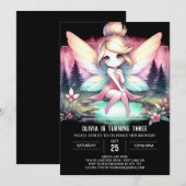 シンプルキッズフェアリー誕生日 招待状 (正面/裏面)