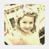 シンプルキッズフォトキープサケゴールデン メタルオーナメント (裏面)