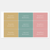 シンプルキッズレインボー防水名 ラベル (シート)