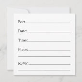 シンプルキッドのスーパーヒーロー空白の誕生日 招待状 (裏面)