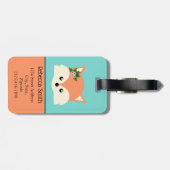 シンプルキツネパーソナライズされた ラゲッジタグ (裏面横)
