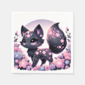 シンプルキツネ威厳のあるベイビーシャワー スタンダードカクテルナプキン (正面)