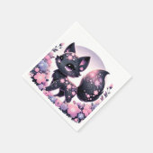 シンプルキツネ威厳のあるベイビーシャワー スタンダードカクテルナプキン (角)