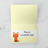 シンプルキツネ誕生日カード カード (内部)