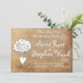 シンプルキャンバスメイソンジャー結婚式招待状 招待状 (スタンド正面)