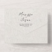 シンプルキャンバ結婚ス オールインワン招待状 (裏面)