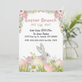 シンプルキュートなイースターブランチと卵狩り 招待状 (スタンド正面)