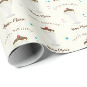 シンプルキュートなバースデーカラフルアイスクリームスイーツ ラッピングペーパー (ロールコーナー)