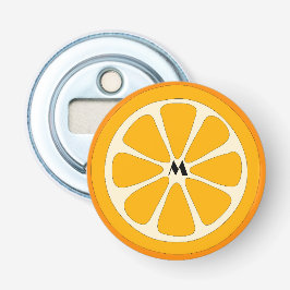 シンプルキュートなミニマルなオレンジスライス（モノグラム） 栓抜き