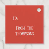 シンプルキュートカスタムホリディクリスマステンプレート フェイバータグ (裏面)