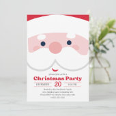 シンプルキュートサンタクリスマスパーティーホリデー 招待状 (スタンド正面)