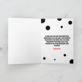 シンプルキュートダルマティアンケーキ誕生日 カード (内部)