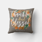 シンプルキュートハッピーサンクスギビングカボチャ秋 クッション (裏面)