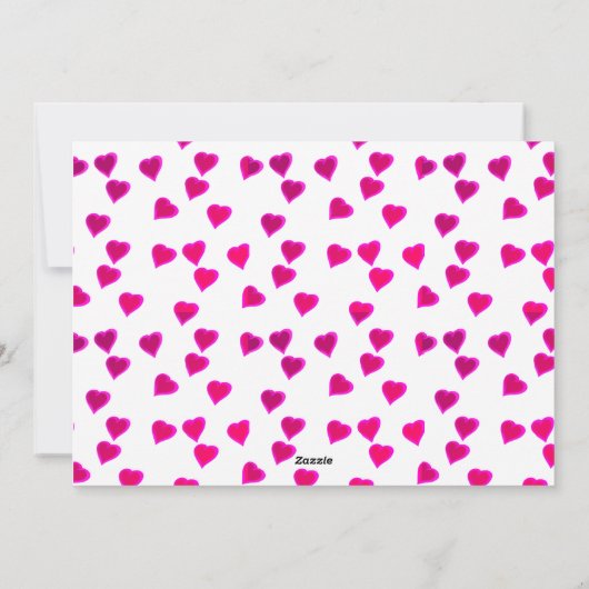 シンプルキュートハートハッピーガレンティンズデイベスティー シーズンカード (裏面)