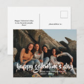 シンプルキュートハートハッピーガレンティンズデイベスティー シーズンポストカード (正面/裏面)